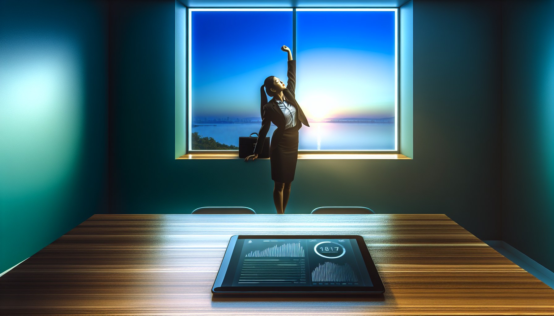 オフィスでウェルビーイング施策を実践する従業員の様子